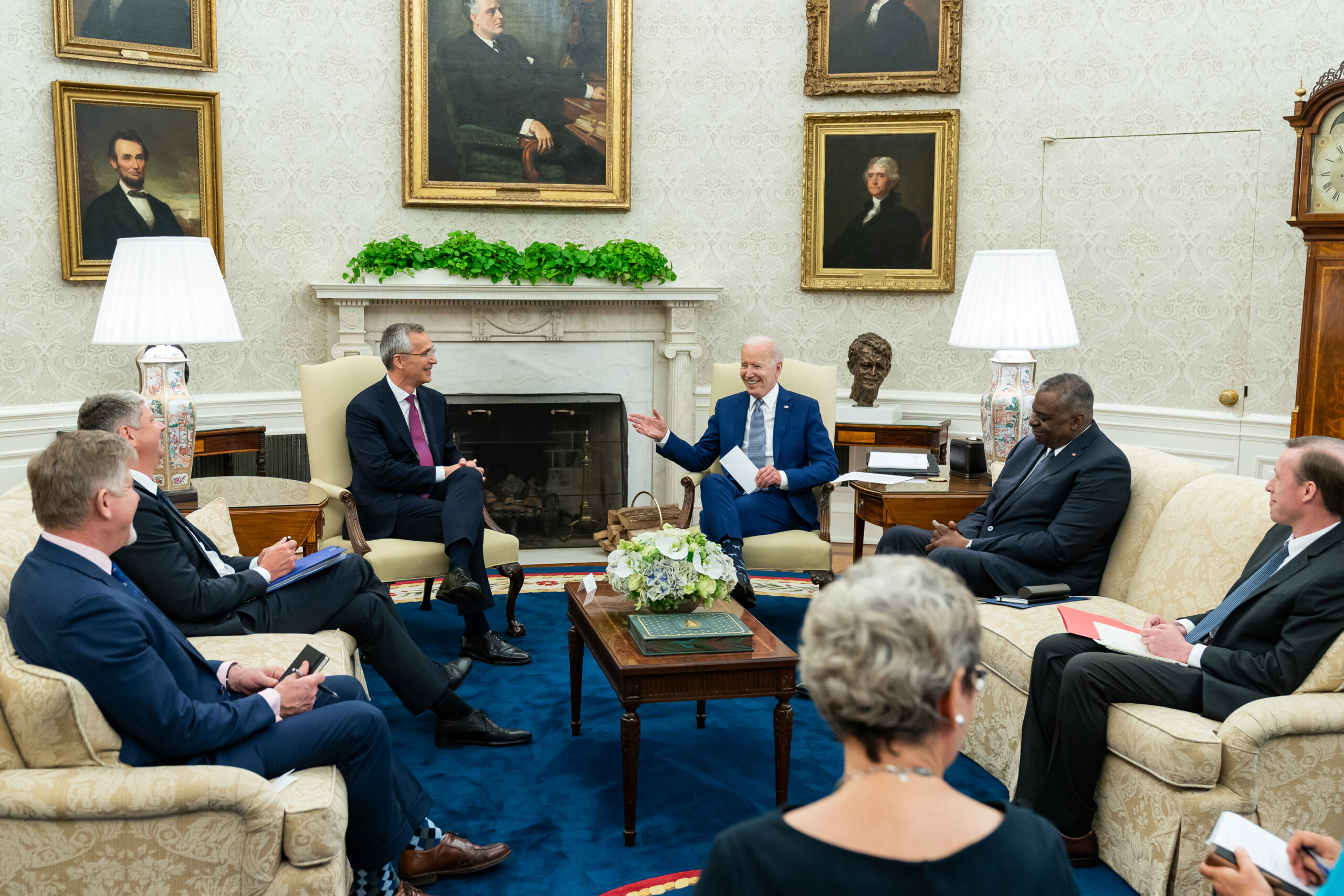 President Joe Biden meets with NATO Secretary General Jens Stoltenberg