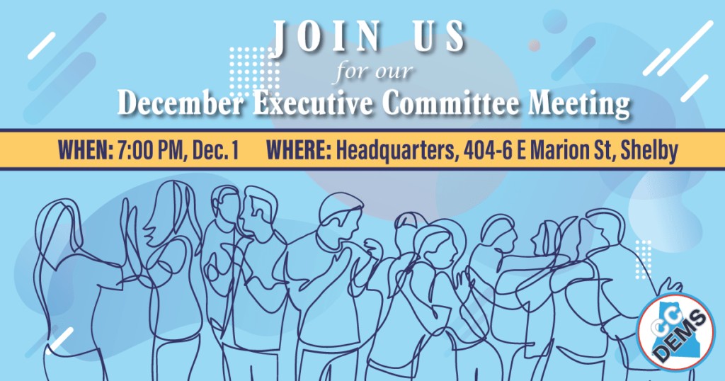 Invitation graphic for Executive Committee meeting, Dec. 1, 2022