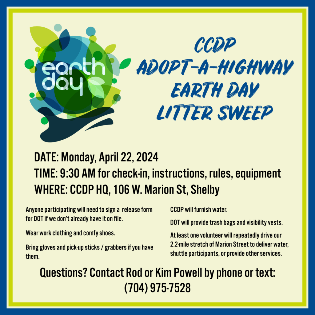 CCDP Adopt-A-Highway Litter Sweep flyer