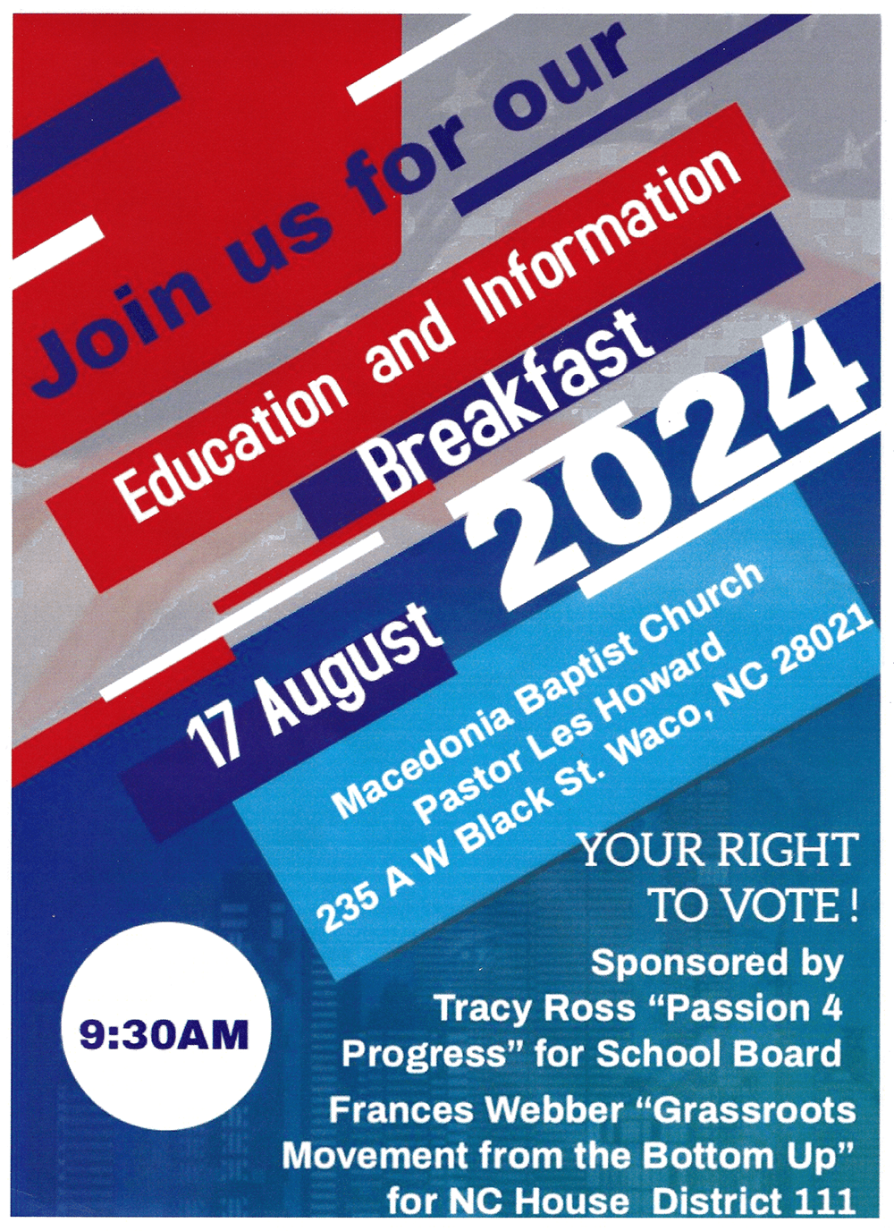 Education and Information Breakfast, August 17, 2024