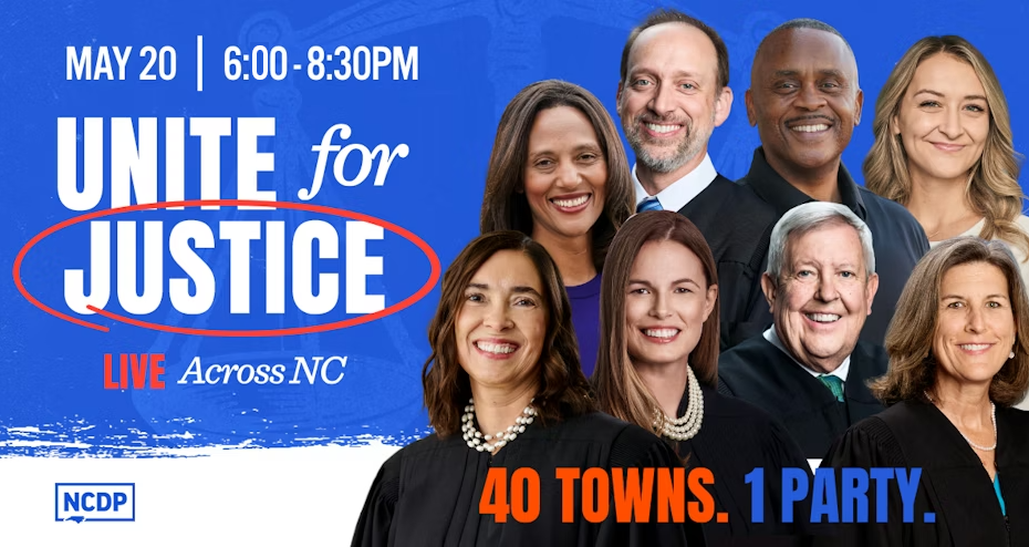 UNITE for JUSTICE event graphic, May 20, 2026