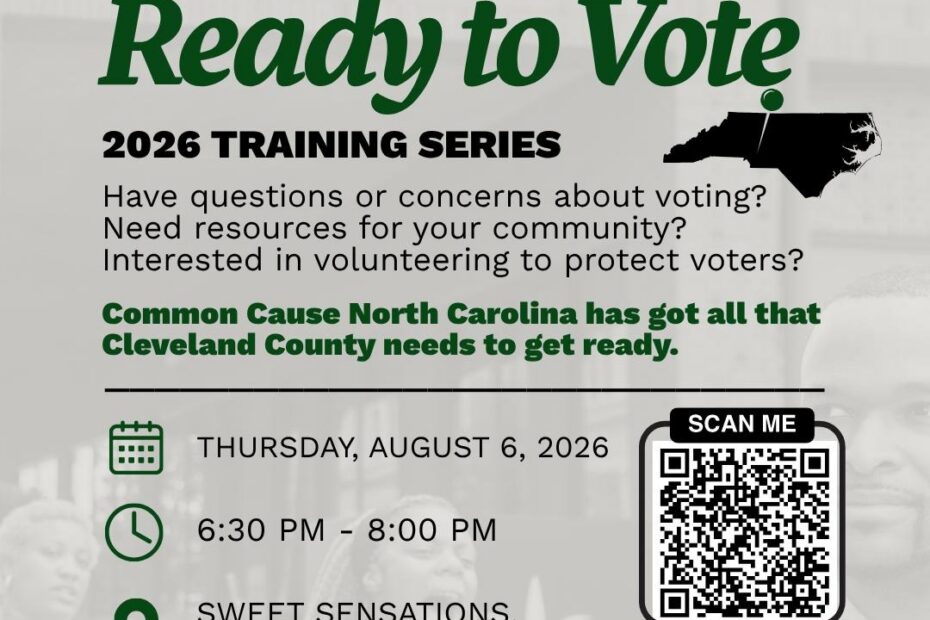 READY TO VOTE event flyer for August 6, 2026